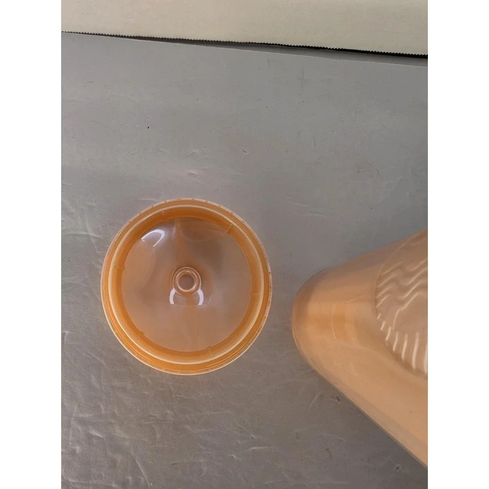 Starbucks 24 Oz Pearl Peach Faceted Cold Cup Tumbler Pink Lid Reusable EUC